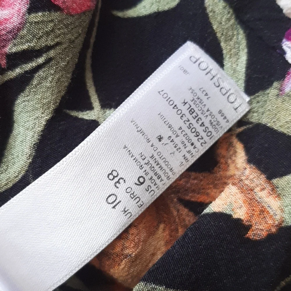 Topshop tulip 🌷 print cut out dress size 6 in ladies - Picture 8 of 13